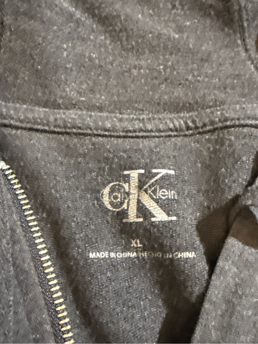 Calvin‎ Klein Black Zip Hoodie with Subtle Logo - Picture 3 of 5